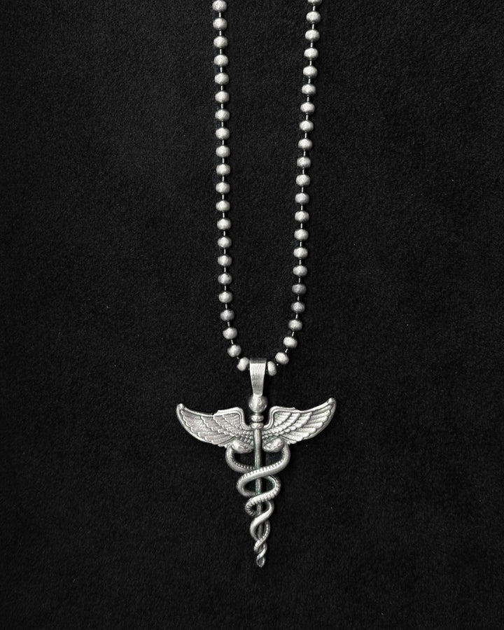 Silver pendant CADUCEUS