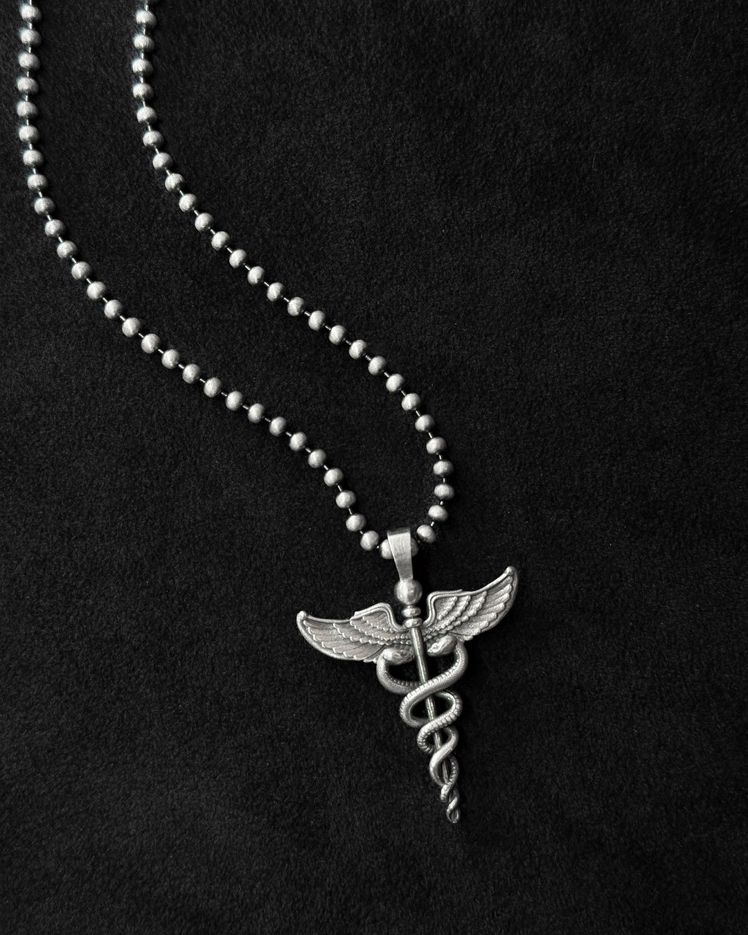 Silver pendant CADUCEUS