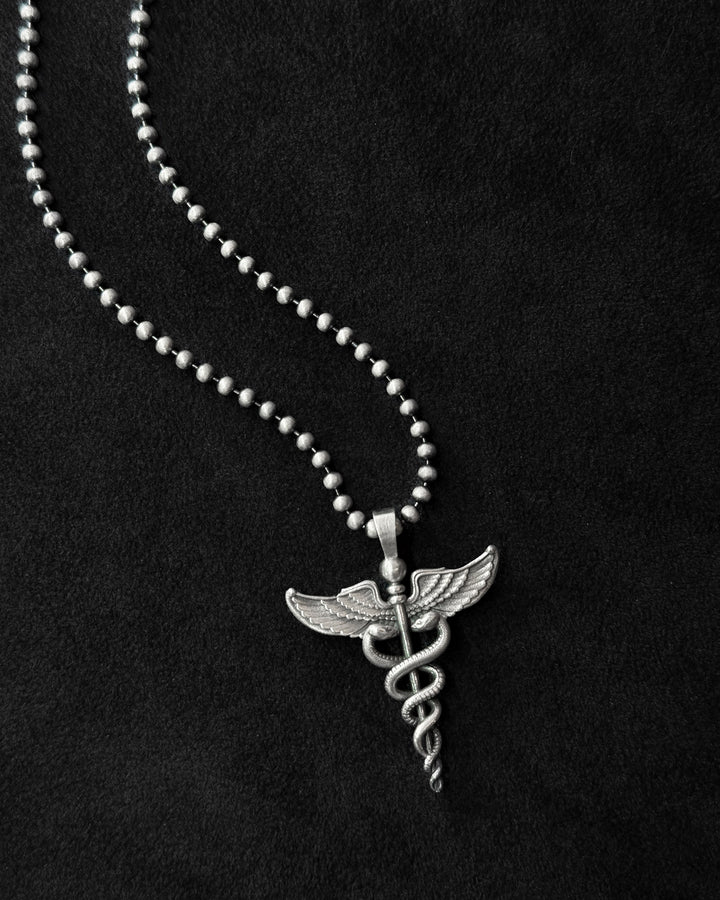 Silver pendant CADUCEUS