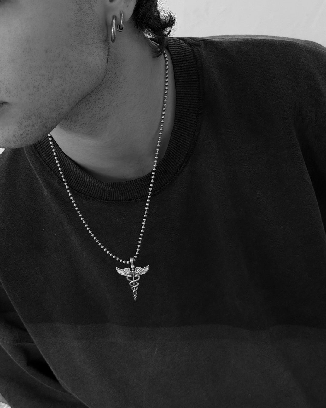 Silver pendant CADUCEUS