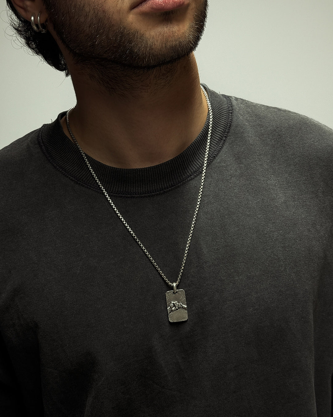 Silver pendant FATHER AND SON