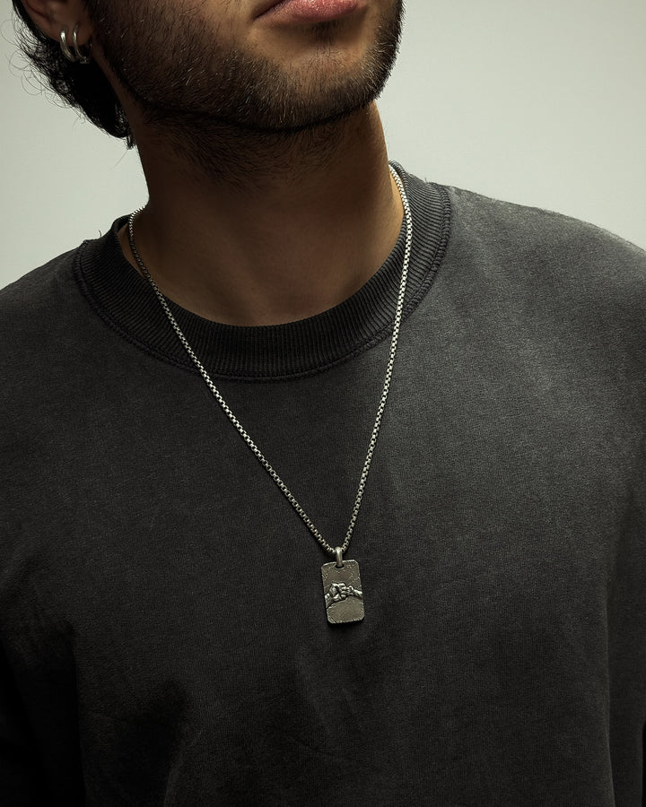 Silver pendant FATHER AND SON