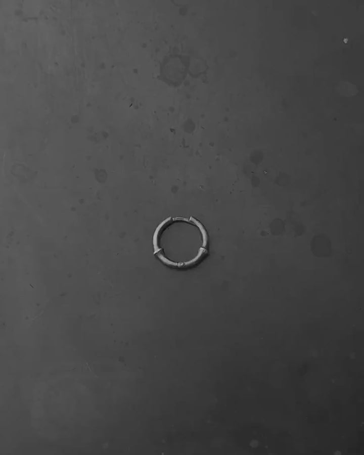 Silver earring - ring DOMAS