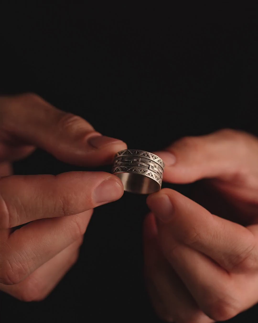 GEOMETRY silver ring