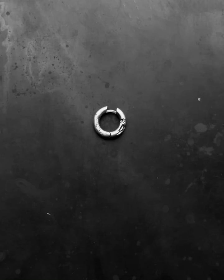 Silver single - earring KLETTUR