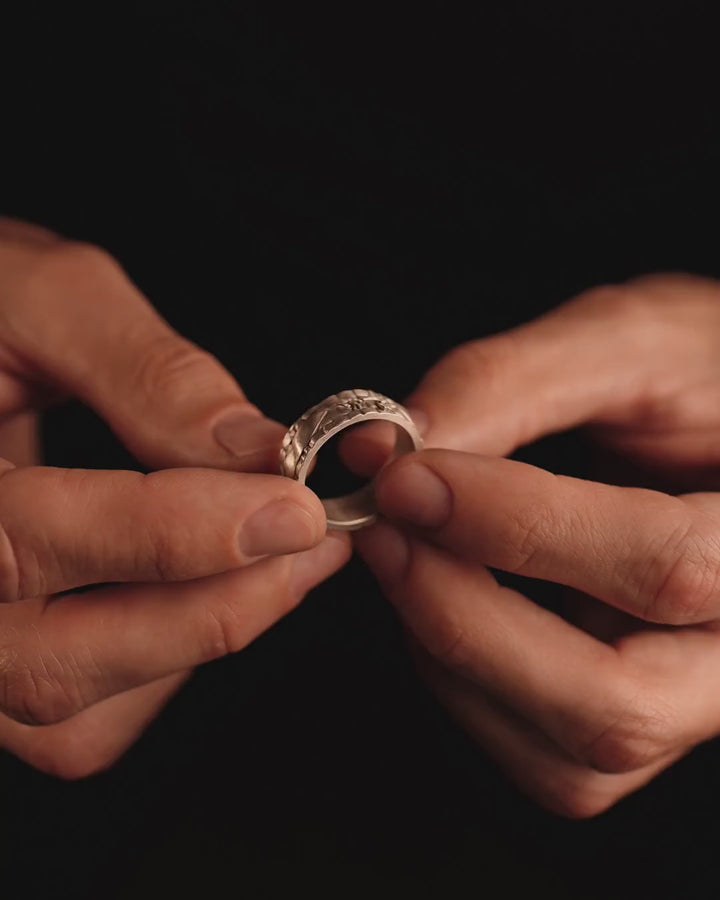 Silver ring THE CREATION OF ADAM - Michelangelo