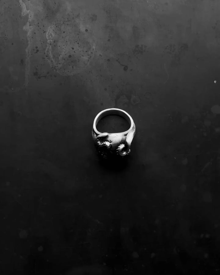 SEA SKULL silver ring
