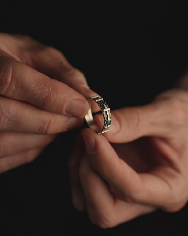 BELIEVER silver ring