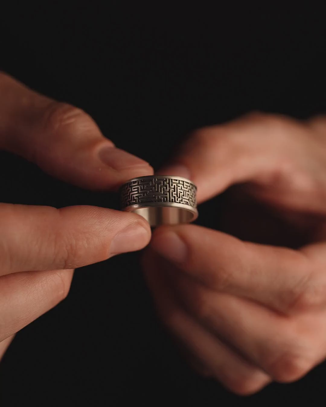 Silver ring LABYRINTH