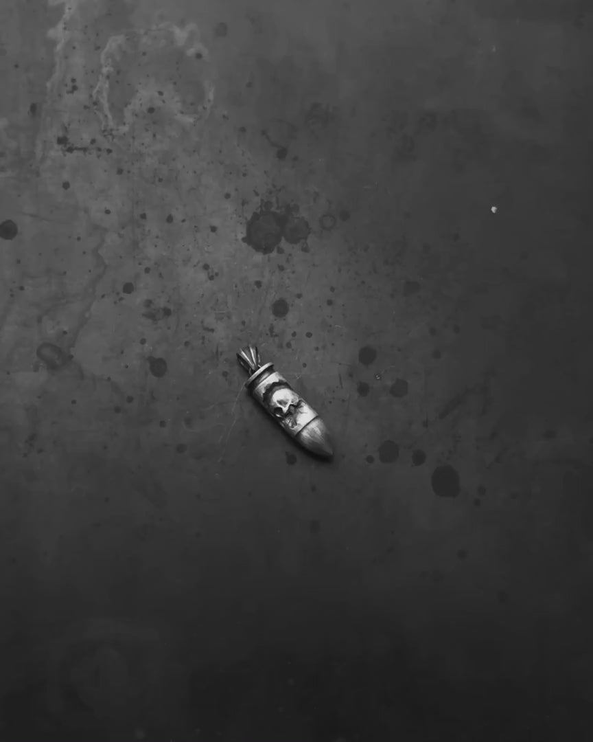 Silver pendant BULLET. MEMENTO MORI