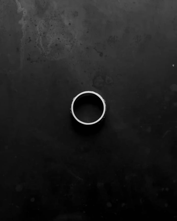 Silver ring KOI CARPS AND WAVES