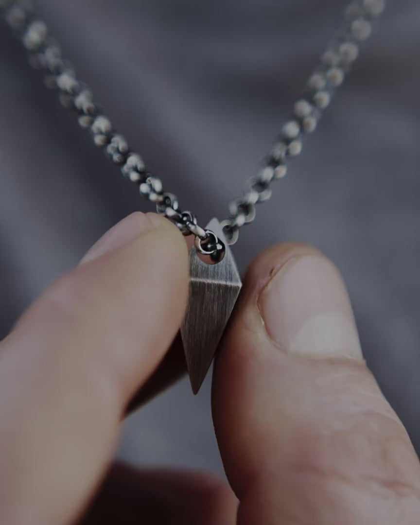 Silver pendant on a chain TEEMANT