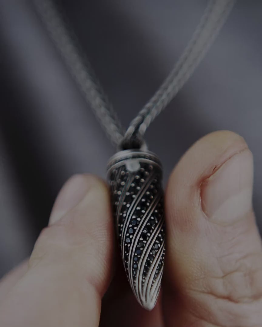 BLACK BULLET silver pendant