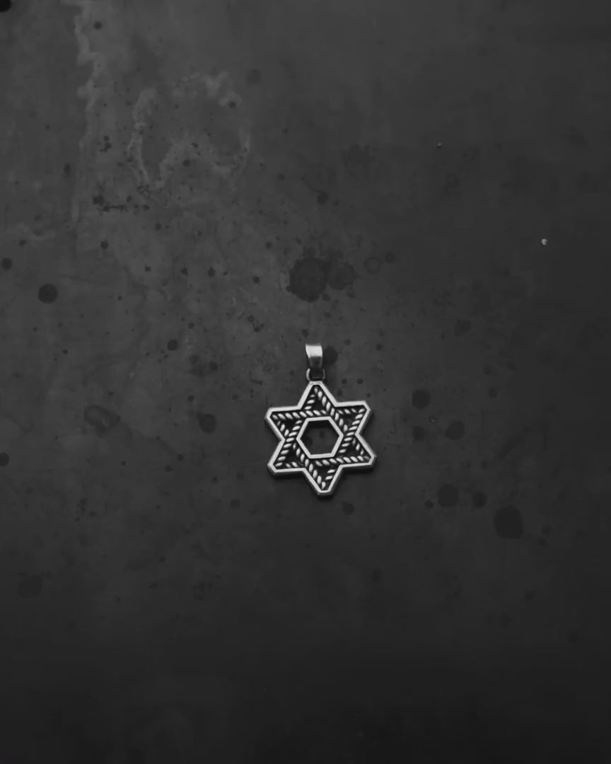 Silver pendant THE JEWISH STAR