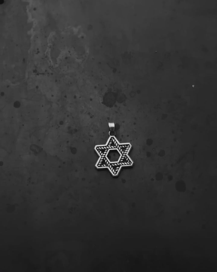 Silver pendant THE JEWISH STAR