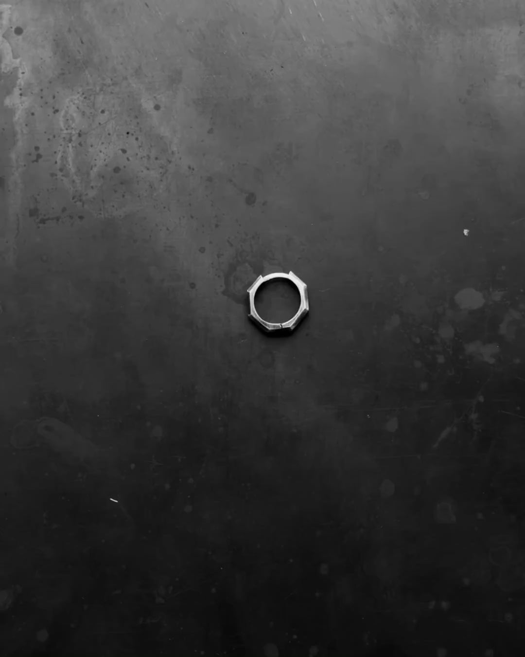 Silver single earring BRUTAL