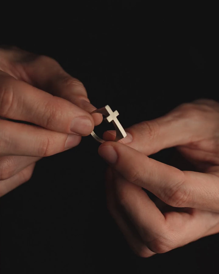 Silver ring PONS FIDEI