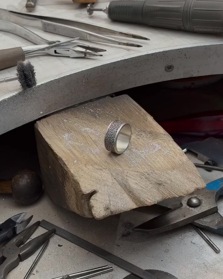 Silver ring LABYRINTH