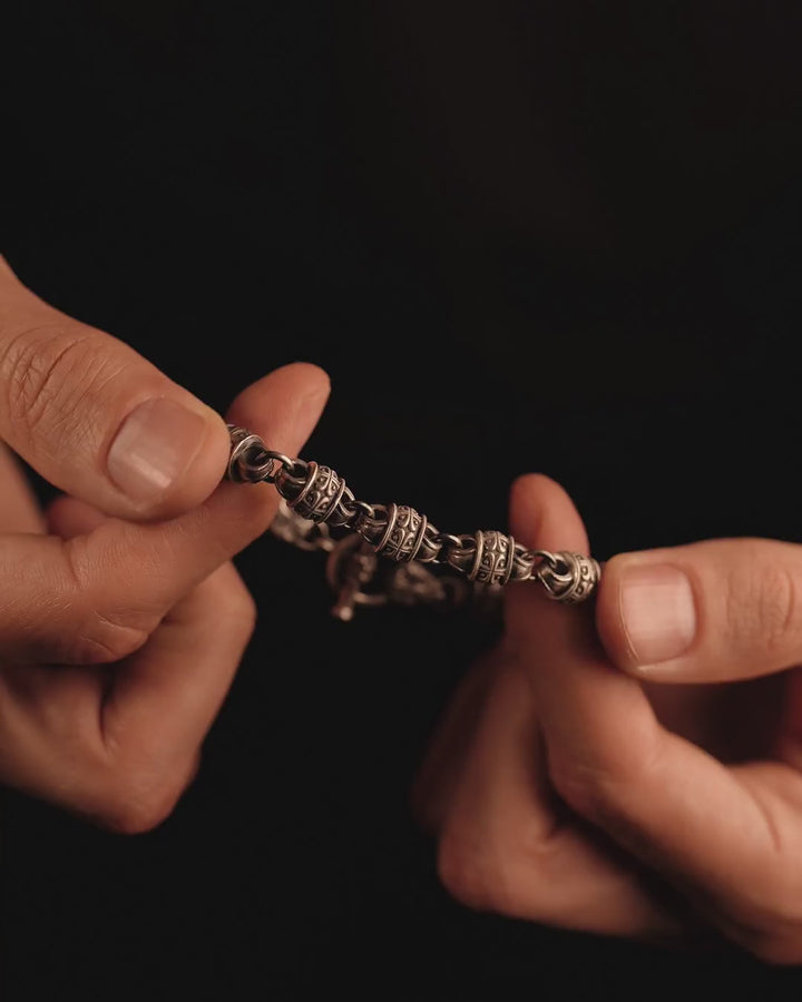 Silver bracelet AKSENT