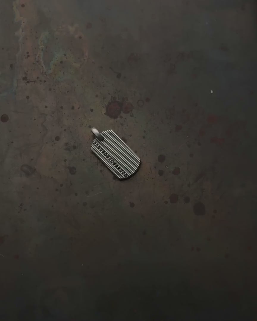 Silver token COUNTER. BLACK STONES