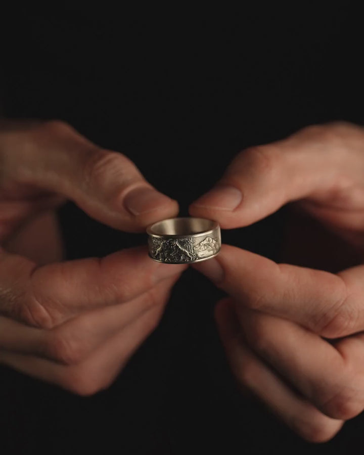 Silver ring FIGHT OF THE TIGER