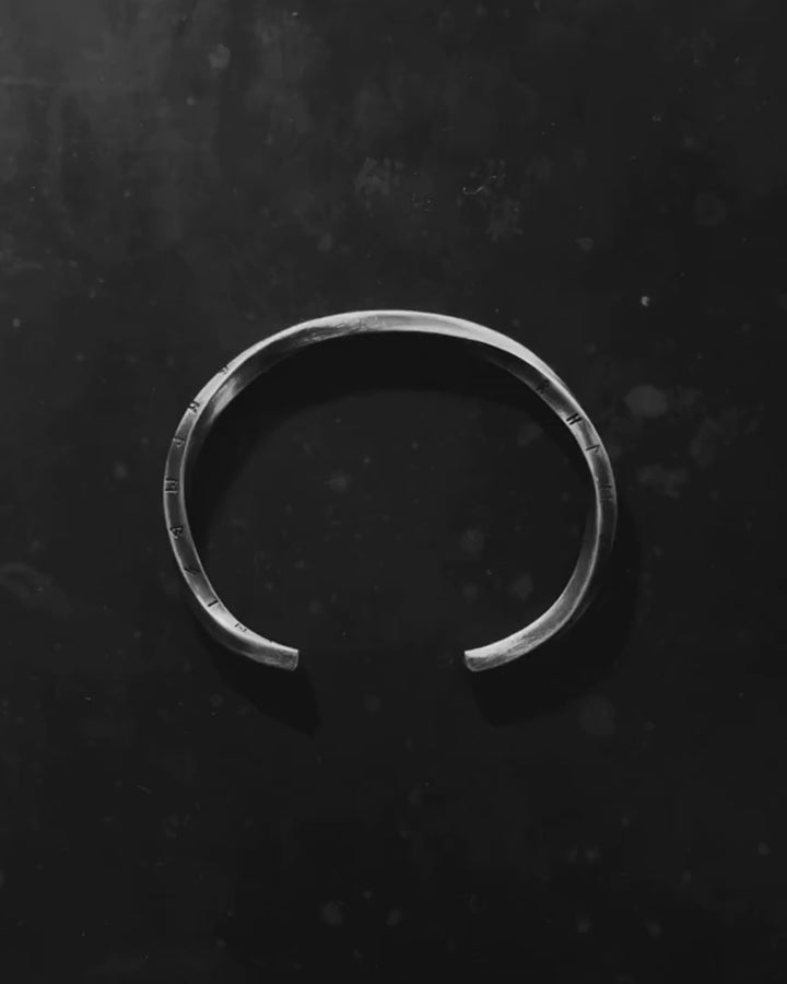 Silver bangle RUNES - AMULETS