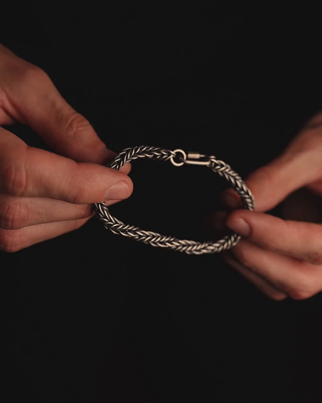 Silver bracelet BRAID