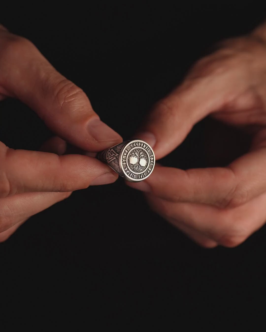 YGGDRASIL TREE OF LIFE VIKING silver ring