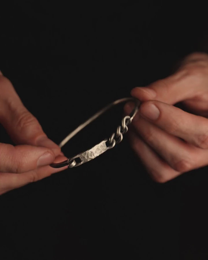 Silver bangle AUSDAUER