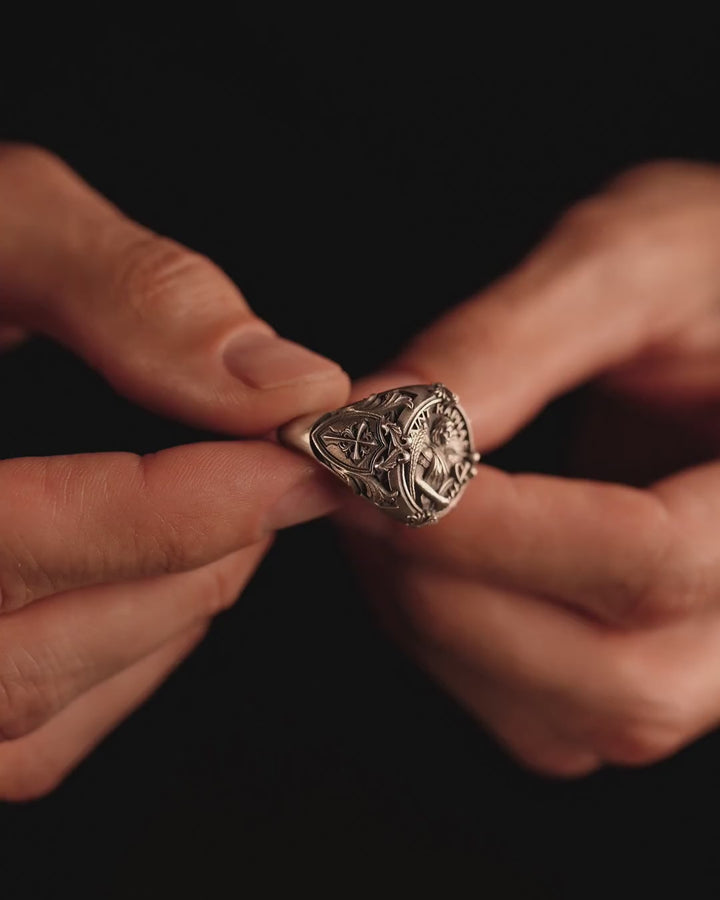 Silver ring SAINT RAPHAEL