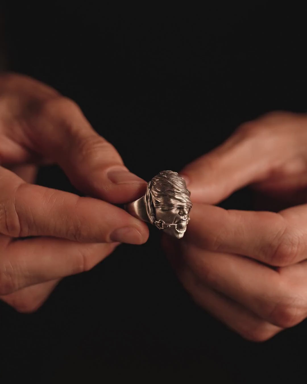 Silver ring SUBMISSIVE