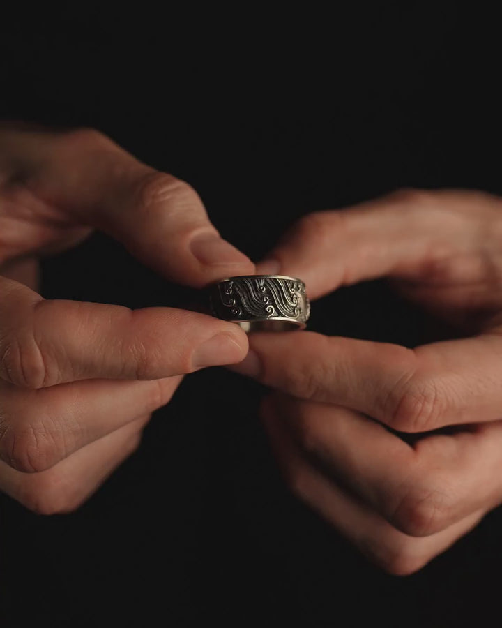 Silver ring MONEY GRABBING FISH