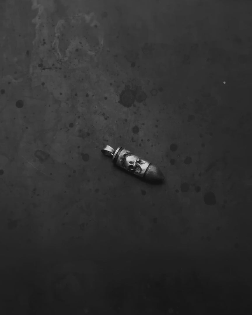 BULLET WITH SKULL silver pendant