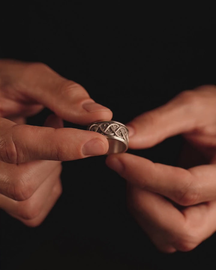 Silver ring THORN CROWN