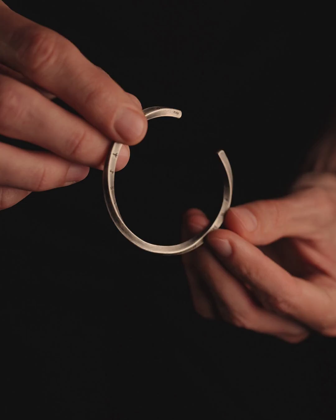 Silver bangle RUNES - AMULETS