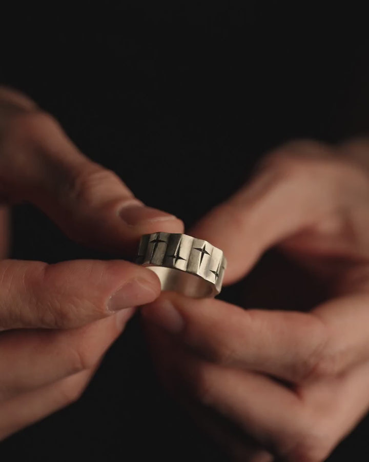 Silver ring STAR OF GUIDANCE