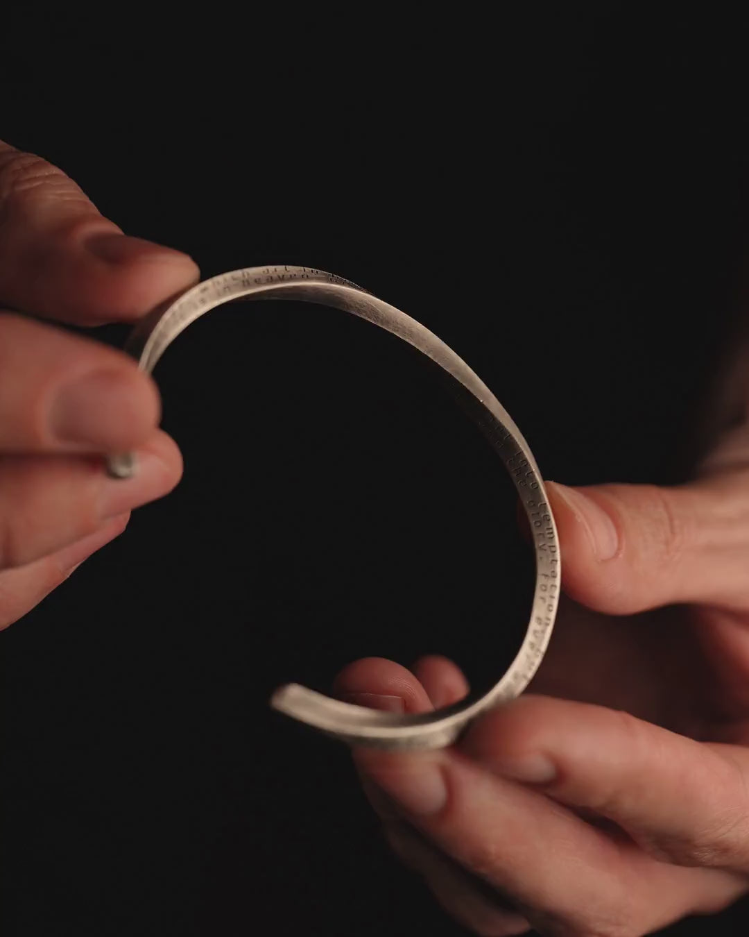 Silver bangle THE LORD'S PRAYER - OUR FATHER