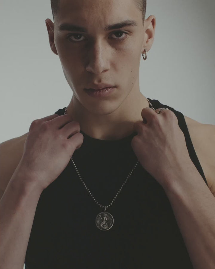 Silver single earring RUDENESS