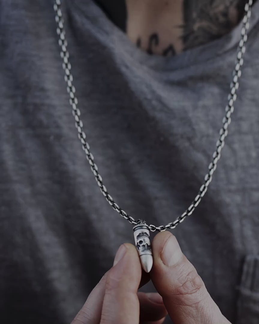 Silver pendant BULLET. MEMENTO MORI