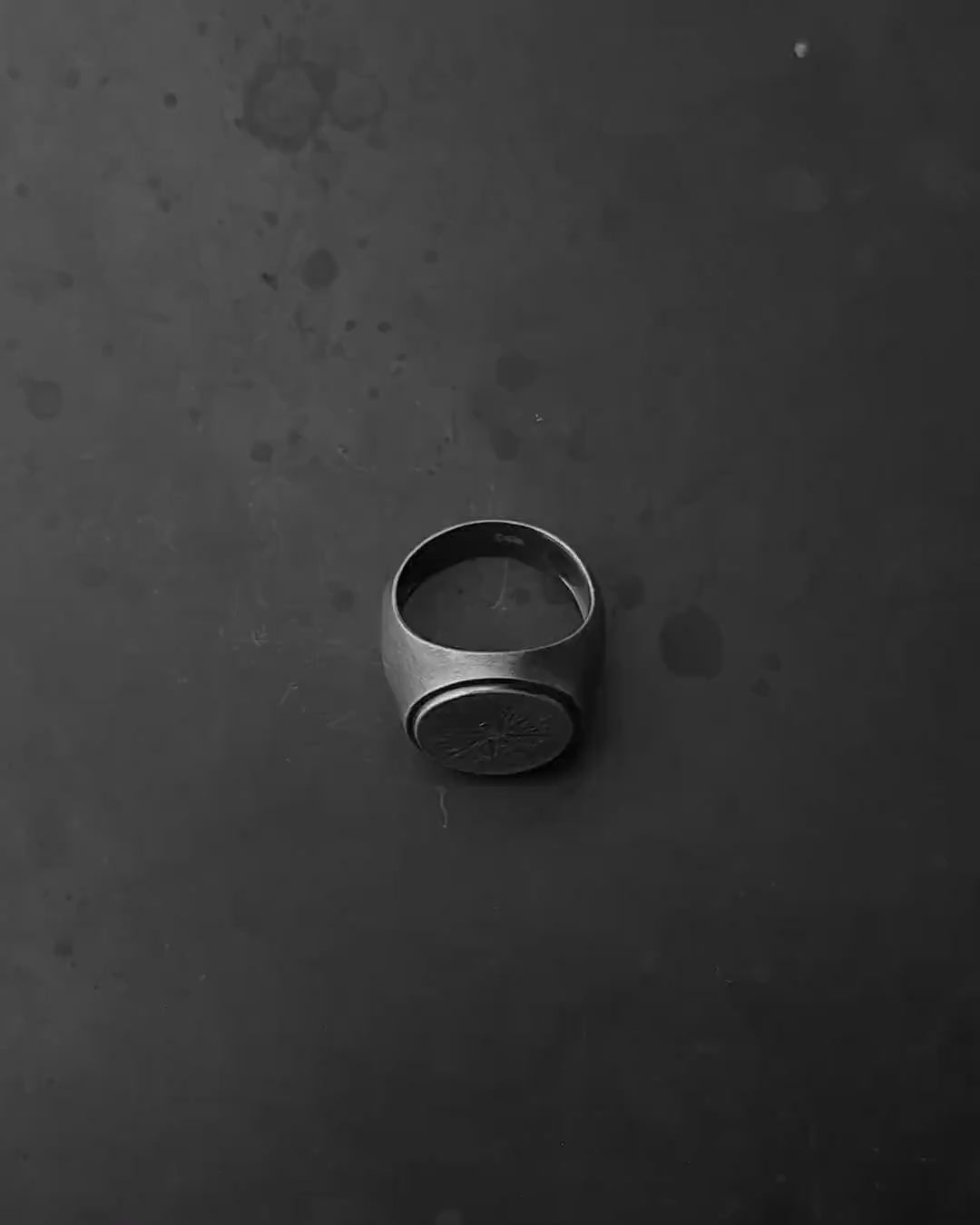 Silver ring COMPASS ROSE