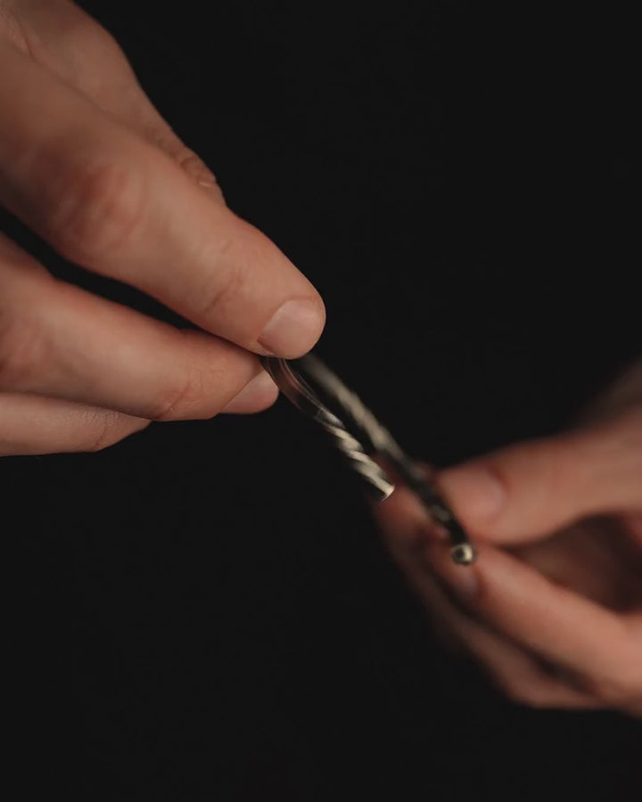 Silver bangle TIME LOOP