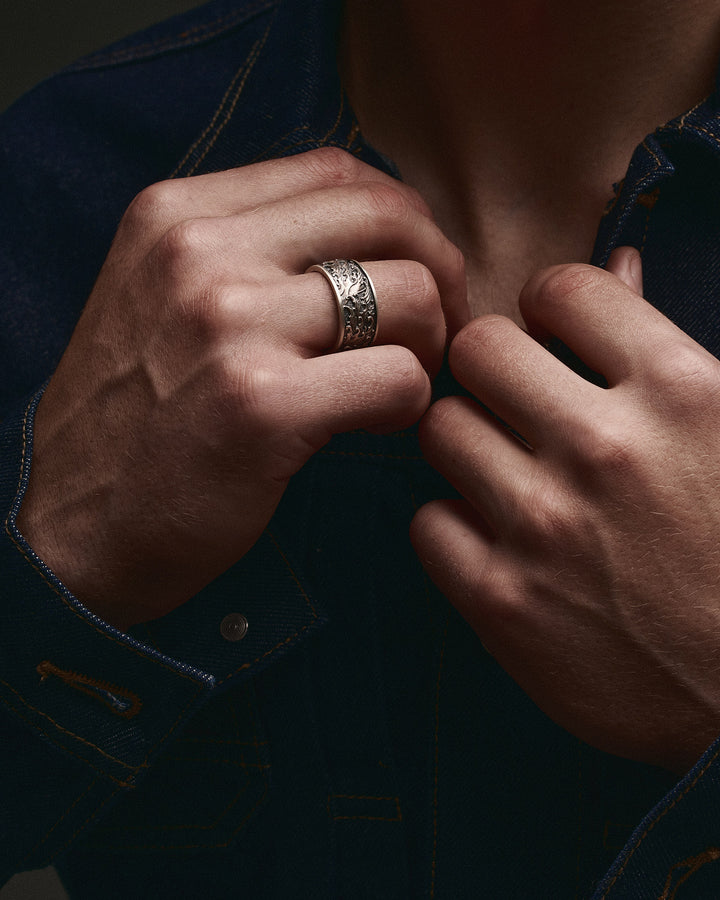 JAPANESE WAVE silver ring