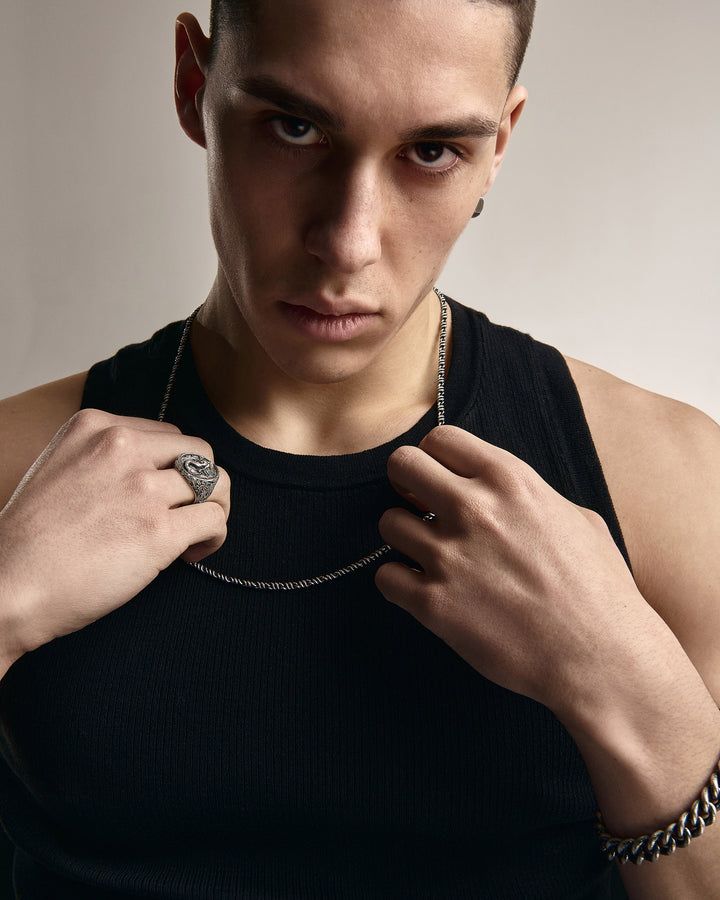 Silver bracelet SKALL