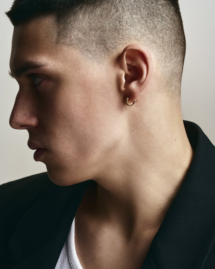 14k yellow gold single earring THE HOOP