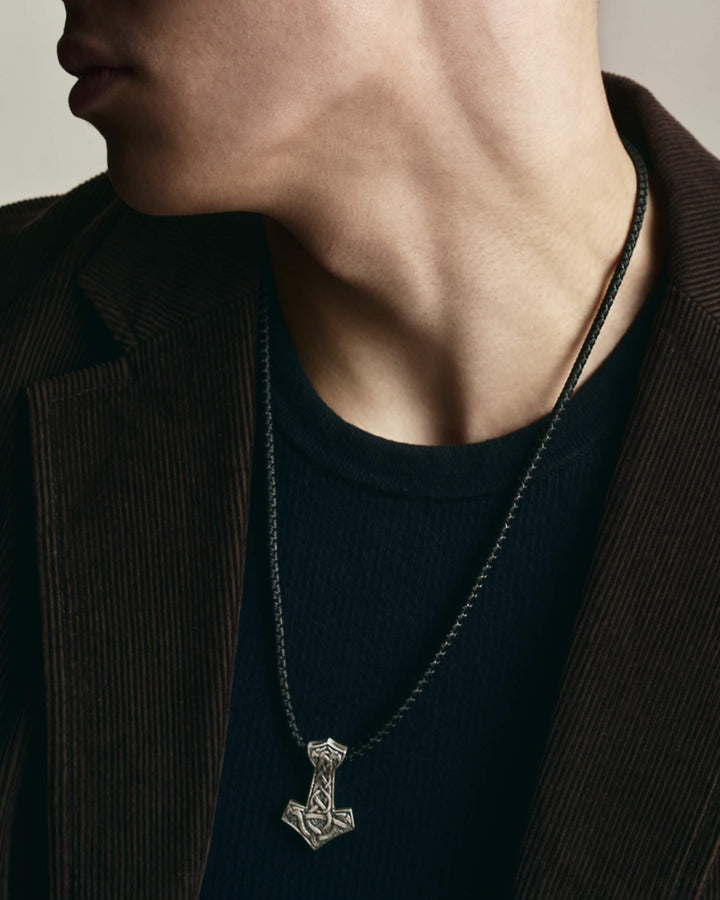 Silver pendant HAMMER WITH SHIELD OF YGGDRASI