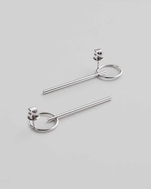 Silberne Stecker-Ohrringe LINEA