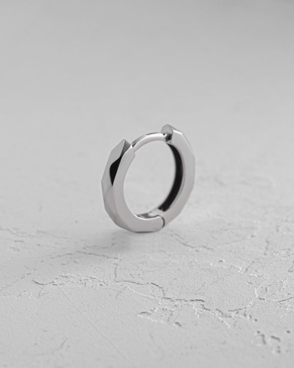 Orecchino singolo FLASH in oro bianco 14k