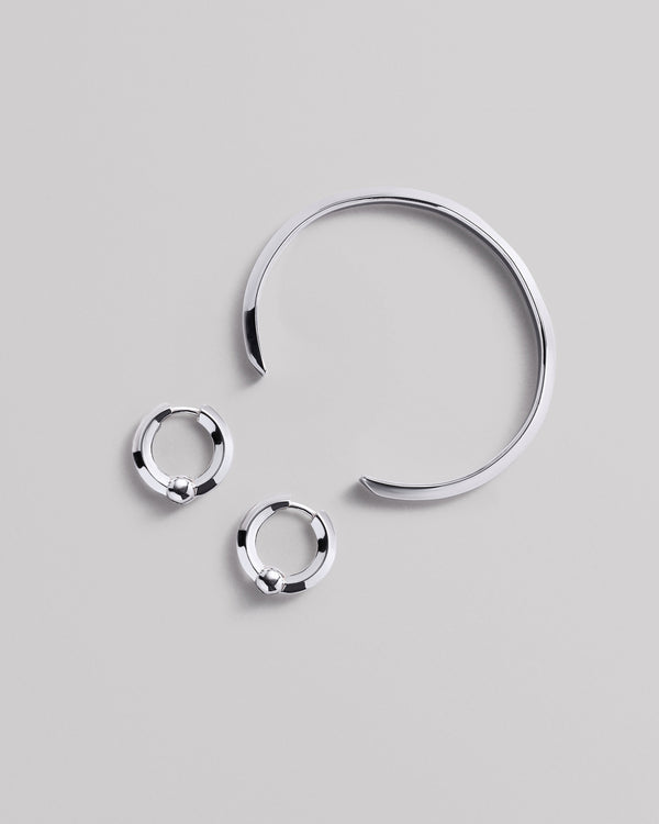 Silver hoop earrings CORE