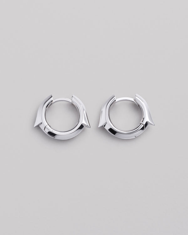 Silver hoop earrings THE THORN