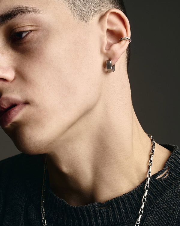 Silver earring-circle MOER